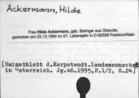 Ackermann, Hilde