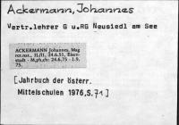 Ackermann, Johannes