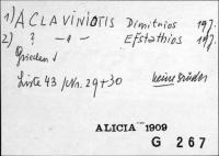 Aclaviniotis, Dimitrios