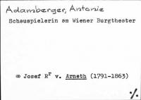 Adamberger, Antonie