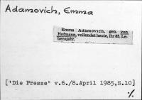 Adamovich, Emma
