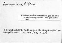 Adrowitzer, Alfred