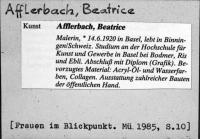 Afflerbach, Beatrice