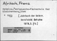 Afritsch, Franz