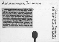 Aglassinger, Johann