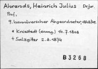 Ahrends, Heinrich Julius, Prof. Dr. jur.