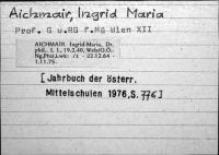 Aichmair, Ingrid Maria