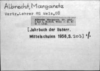Albrecht, Margarete, Dr. phil.
