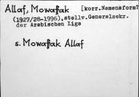 Allaf, Mowaffak