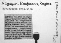Allgayer-Kaufmann, Regine, Univ.Prof.Dr.