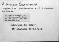 Allinger, Bernhard