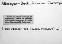 Allmayer-Beck, Johann Christophm, Dr.