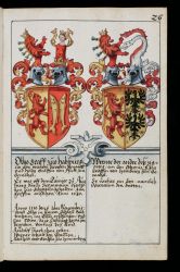 Wappenbuch des Hans Ulrich Fisch. Aarau 1622, Otho Graff zuo Habsburg