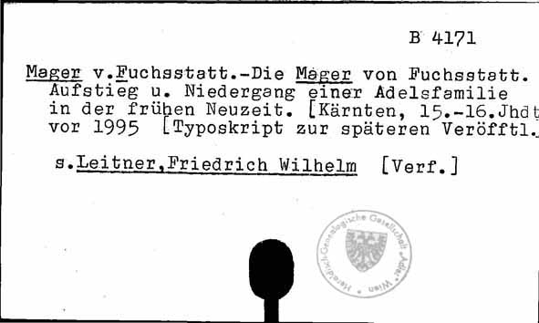 Mager von Fuchsstatt