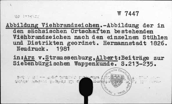 Abbildung Viehbrandzeichen [W-7447.]