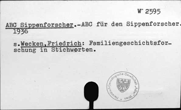 ABC Sippenforscher [W-2595.]