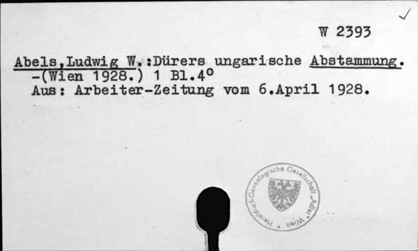 Abels, Ludwig W. [W-2393.]