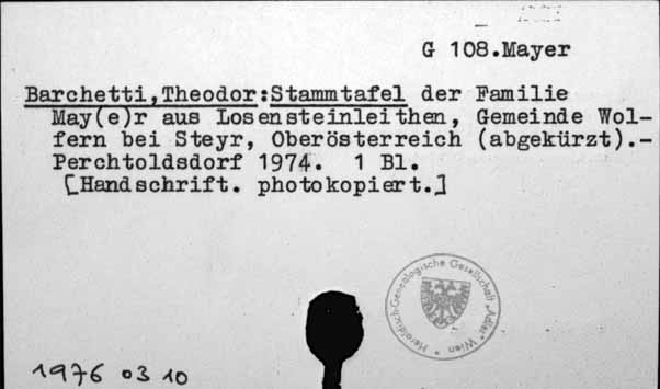 Mayer (Mayr) [G-108.Mayer]