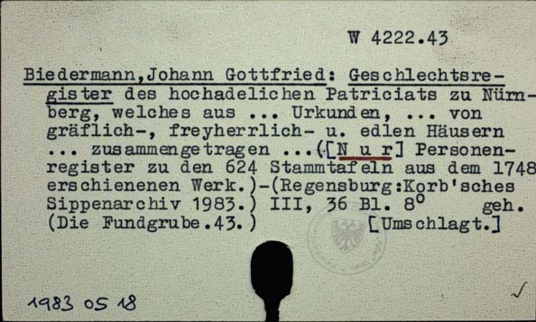 Biedermann Johann Gottfried