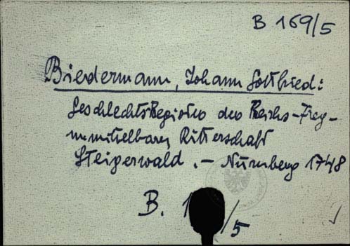 Biedermann Johann Gottfried