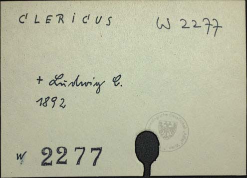 Clericus [W-2277.]