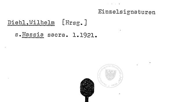 Diehl, Wilhelm [Herausgeber]