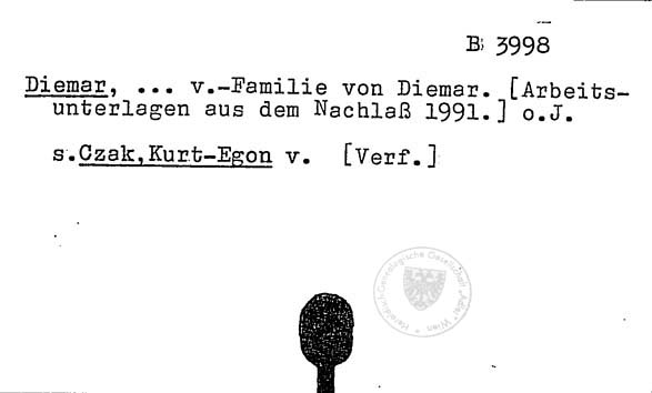 Diemar, ... von