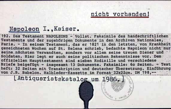 Napoleon I., Kaiser [nicht vorhanden]