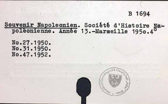 Souvenir Napoleonien [B-1694.]