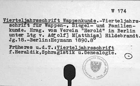 Vierteljahrsschrift Wappenkunde