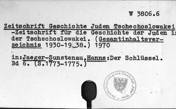 Zeitschrift Geschichte Juden Tschechoslowakei