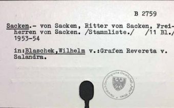 Blaschek, Wilhelm von: Grafen Revereta von Salandra. [B-2759.]