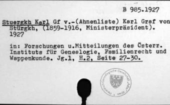 Stürgkh, Karl Gf. v.