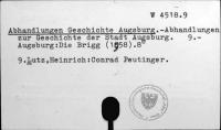 Abhandlungen Geschichte Augsburg [W-4518.09]
