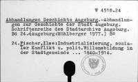 Abhandlungen Geschichte Augsburg [W-4518.24]