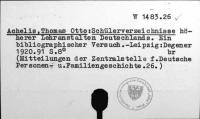 Mitteilungen der Zentralstelle für deutsche Personen- Familiengeschichte. Band 26.- Leipzig: Degener 1920. 91 Seiten, 8°, br [W-1483.26]