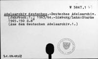 Adelsarchiv deutsches [W-5847.1]