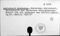 Deutsches Adelsblatt. [B-1010.]