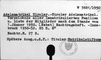 Adelsmatrikel Tiroler [W-3681.1950]