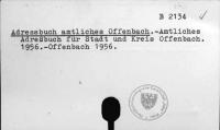 Adressbuch amtliches Offenbach [B-2134.]