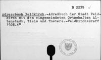 Adressbuch Feldkirch [B-2235.]