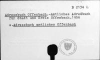 Adressbuch Offenbach [B-2134.]
