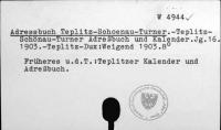 Adressbuch Teplitz Schienau Turner [W-4944.]