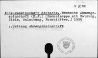 Ahnengemeinschft deutsche [B-3186.]