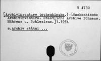 Archivinventare tschechische