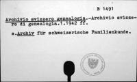 Archivio svizzero genealogia