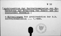 Archivsektion der Zentralkommission zur Erforschung und Erhaltung der Kunst- und historischen Denkmäler