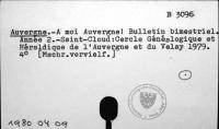 A moi Auvergne! Bulletin bimestriel. [B-3096.]