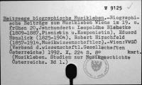 Beiträge biographische Musikleben [W-9125.]