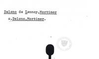 Delano de Lannoy, Mortimer